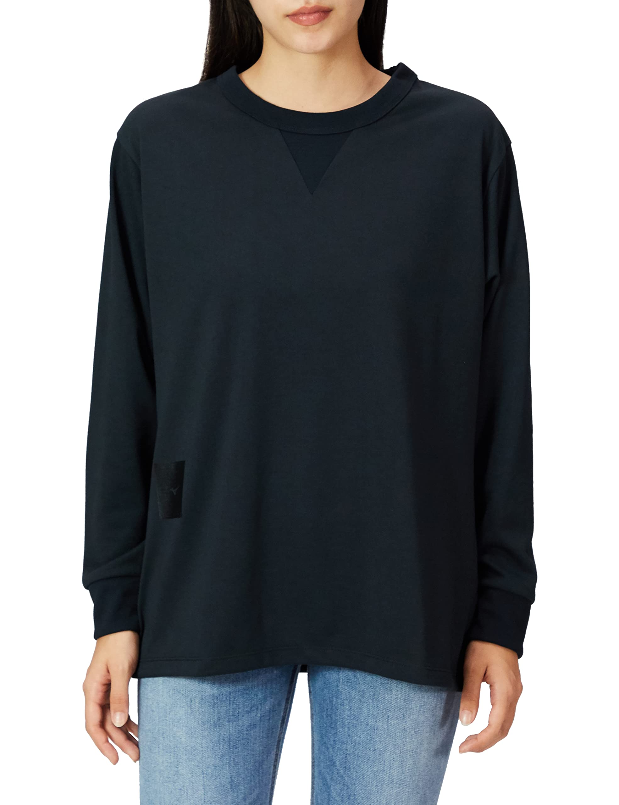 

Mizuno UV Protection Long Sleeve Size S Women s T-Shirt, UPF15, Sweat-Wicking, Quick-Drying, Black, (B2MA2731) чёрный