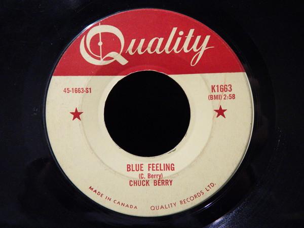7-дюймовая пластинка CHUCK BERRY Blue Feeling Rock And Roll Music K1663 Качество 1957 Канада Рок Б/у
