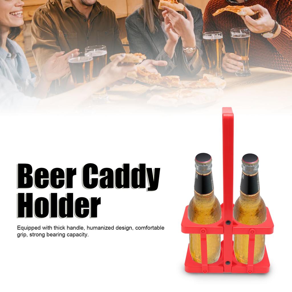Bier Halter 2er-Pack Faltbar Tragbar Bier Getränke Ausstellungs Korb Bierflaschen Träger mit Verdicktem Griff