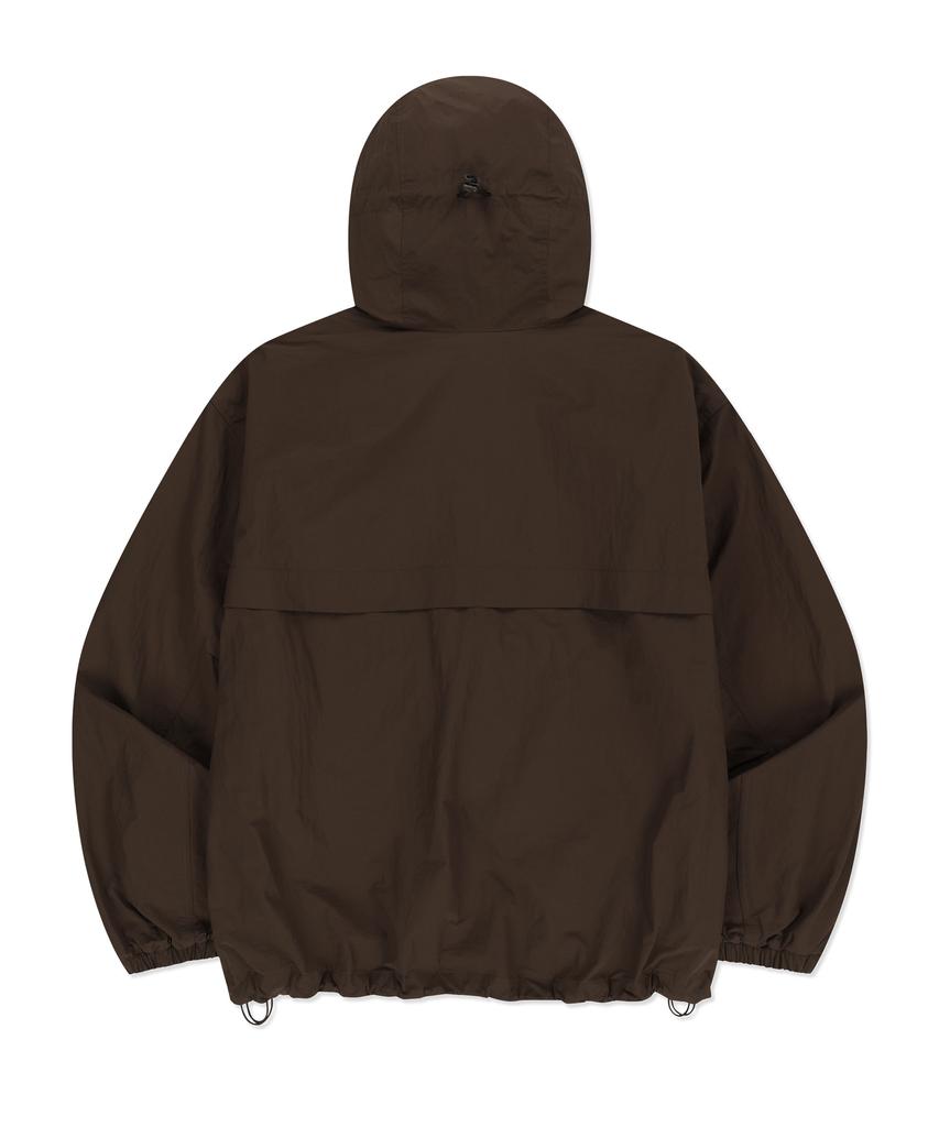 Brownbreath Tag Hoodie Windbreaker - Dark Brown