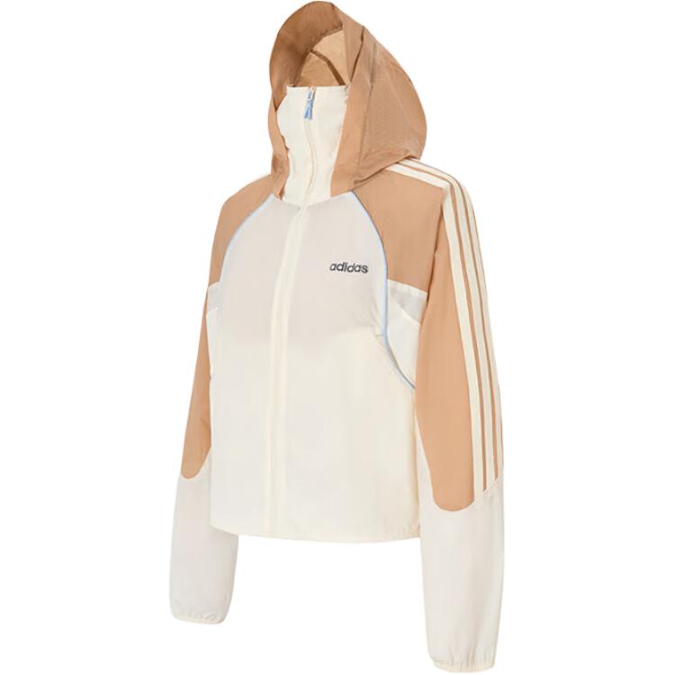Adidas Hooded Breathable Comfortable Versatile Jacket Women Jacket Warm-Sand Cream KB8499 S