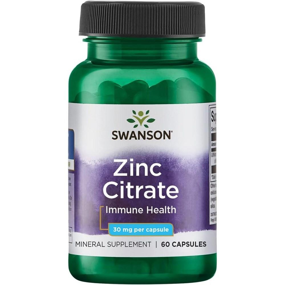 Swanson Zinc Citrate 30mg Capsules 60 pcs 1 pcs