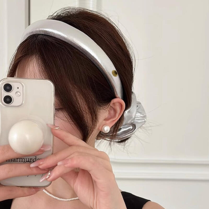 Harry Silver Luxury Volume Headband Hairband Silver