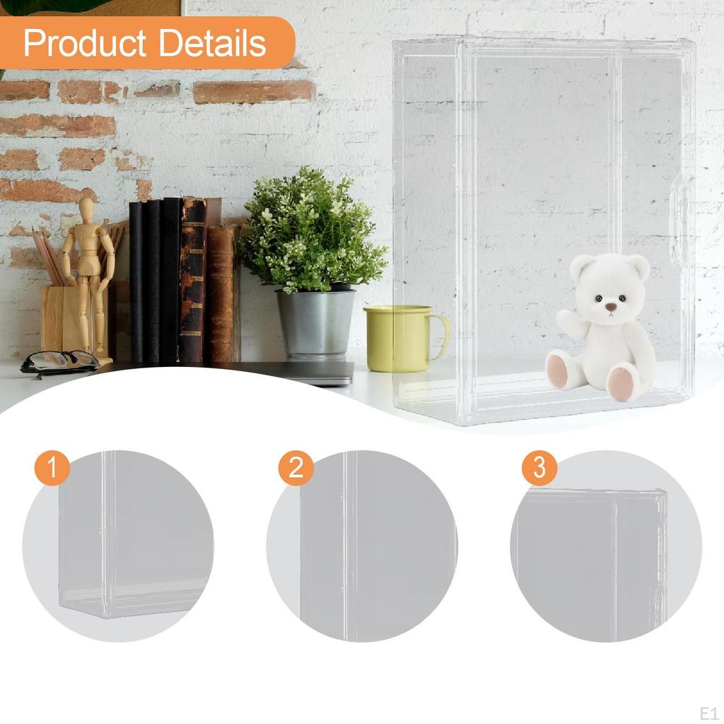 Actionfiguren Vitrine Klarer Schrank Tisch Aufbewahrungsbox Desktop Organizer für Miniaturen Modelle