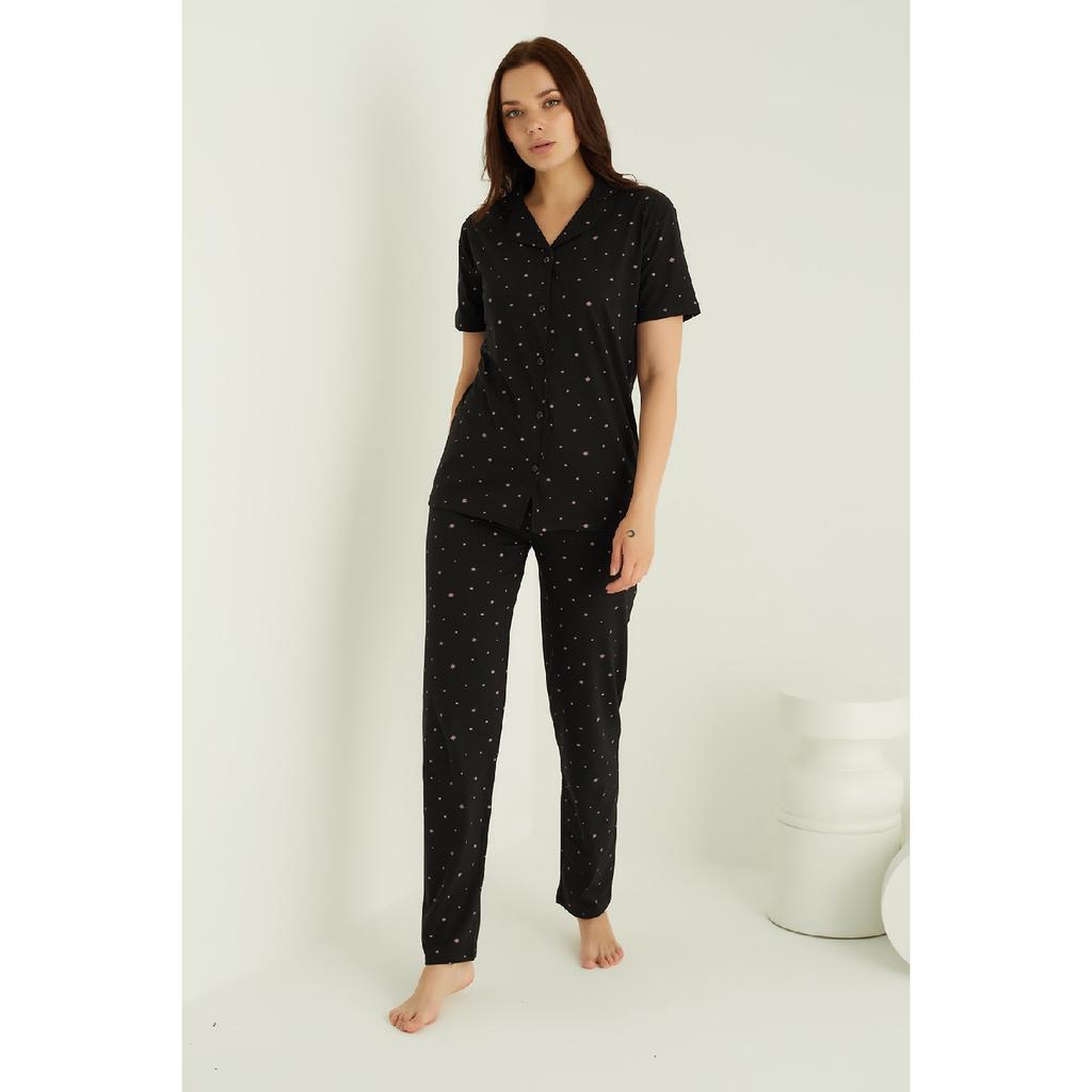 Set pijama cu nasturi din bumbac