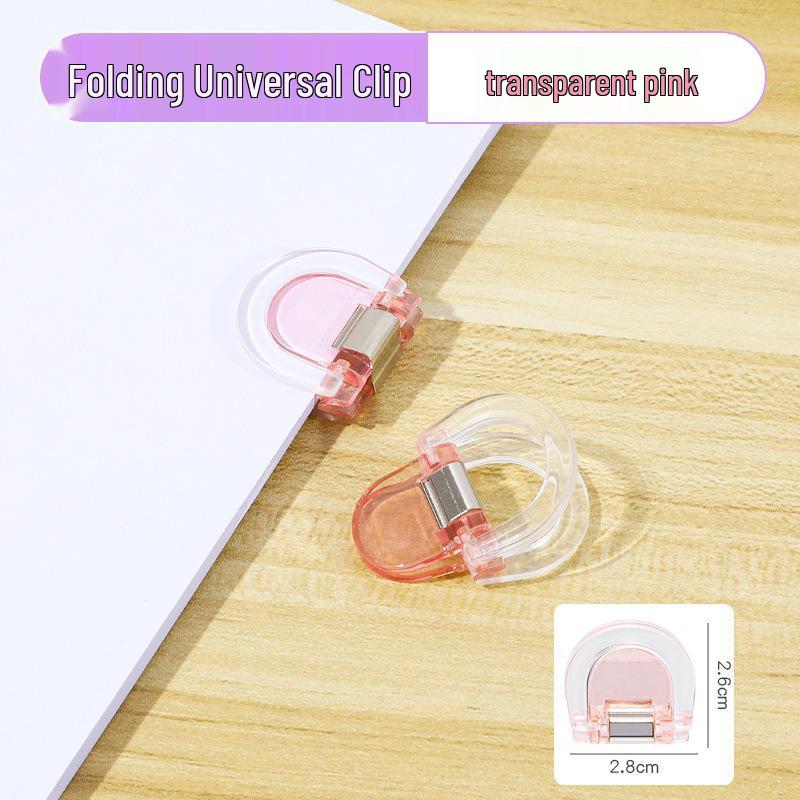 Colorful Transparent D-Type Universal Mini Clip for Documents and Photos