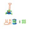 Outdoor Bubble Machine Push Cart Toy for Kids with Detachable Handle and Wheels Includes Bubble Solution and Refill Rings Suitable for Family Playtime