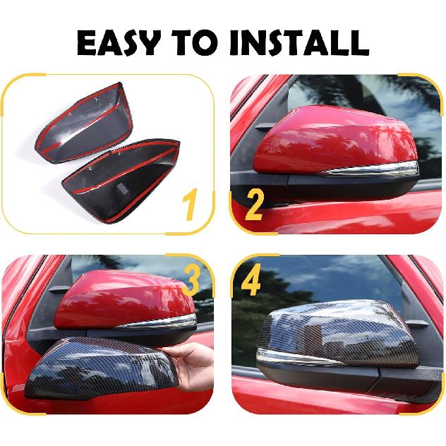 Auto Door Rearview Mirror Protective Trim Cap Compatible with Toyota Wildlander 2020-2022, Side View Mirror Cover Door Side Moulding Trim Accessories