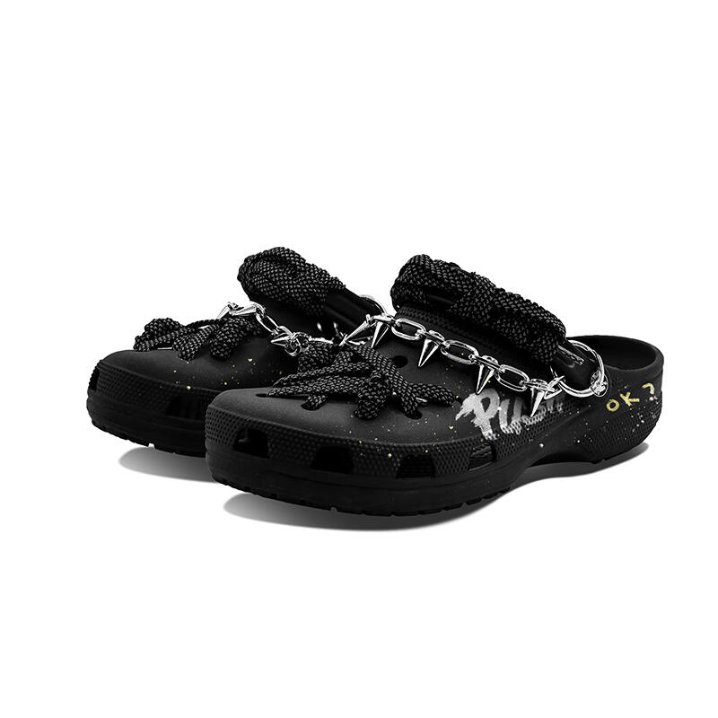 Crocs Klasické Clogy EVA módny a všestranný dizajn dierované topánky unisex čierne
