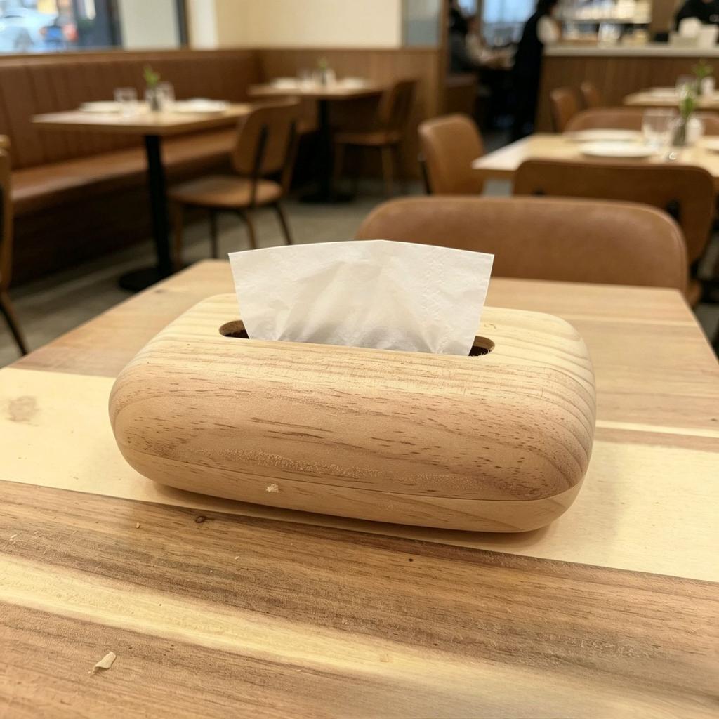 Minimalist Walnut Tissue Box Cover, Modern Rectangular Design with Detachable Lid, Home Decor for Desktop and Bathroom