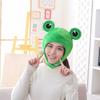 Cute Plush Frog Hat Scarf Cap Ear Winter Beanie Skull Headwear Novelty Party Dress Up Cosplay Costume