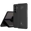 Smart Flip Case For Samsung Galaxy Z Fold 7 8 Fold7  Mirror Plating Plastic PU Leather Kickstand View Shockproof Phone Cover