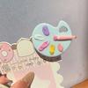 3Pcs Girl Hairpin Macaron Colors Palette Shape Resin Hair Clip Stable