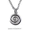 Fashion Jewelry Antique Silver Color Spiral Symbol Chain Necklace for Cool Girl