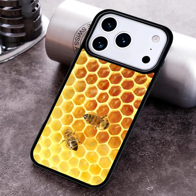 Bienenwabe Honig Bienenstock Handyhülle Für iPhone 17 16 15 14 13 12 11 Pro Max Plus 17Air Weiche Silikonhülle