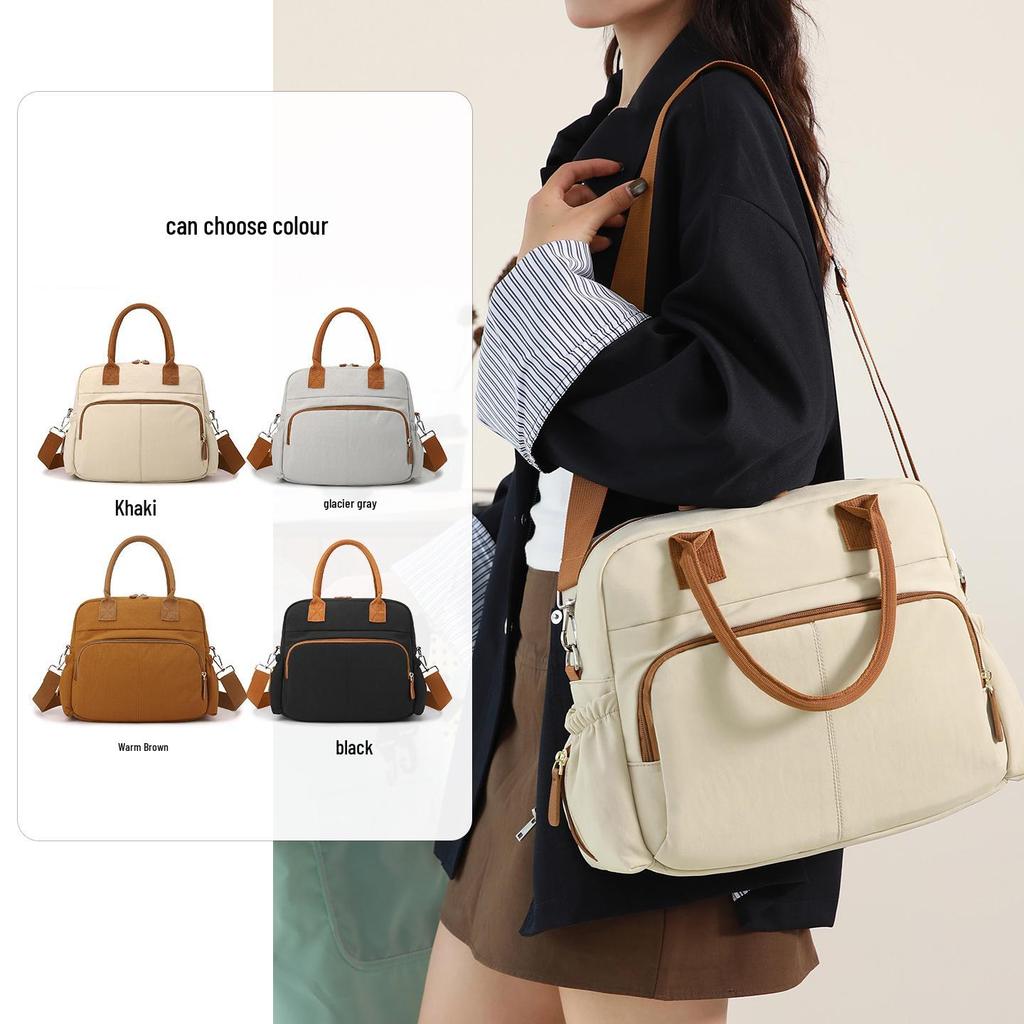 Multifunctional Large Capacity Maternity Bag with Insulated Bottle Holder