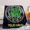 Custom Name The Celtic Football Club Flannel Blanket, High quality Comfortable for All Seasons, Home Decor, Warmth and Comfort