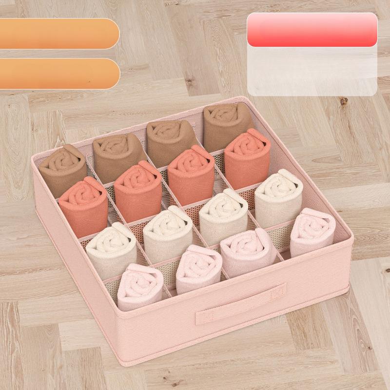 New Underwear Organizer Box Household Underwear Socks Division Storage Box Student Dormitory Storage Accessories Underwear Storage Box
