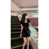 2025 Summer High Waist Slimming Short Sleeve Dress for Petite Figures