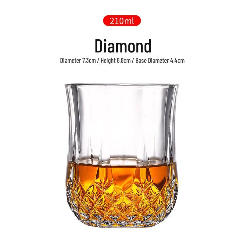 ZISIZ European Style Crystal Glass for Whiskey & Beer