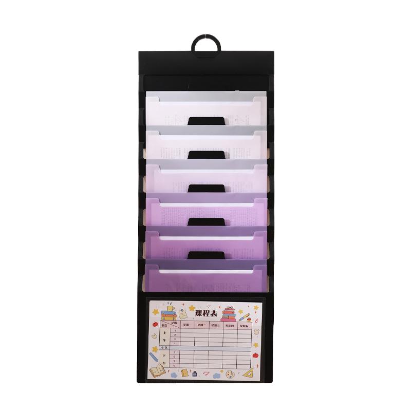 Zhanma Rainbow PP Expanding Hanging Box File Folder Colorful Wall Storage for Office & School Use