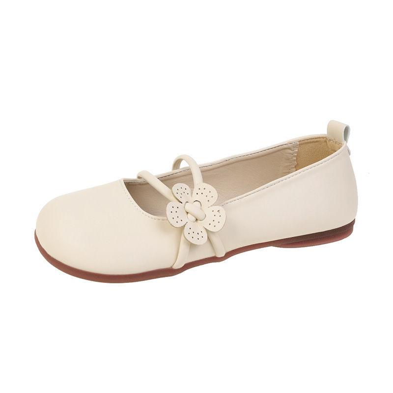 Flat single shoes women's summer evening gentle shoes 2025 new grandma shoes with skirts one pedal Mary Jane Doudou shoes