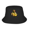 Bucket Hat Brr Brr Patapim Italian Brainrot Meme Panama Hats Unisex Women Cotton Fisherman Caps Reversible Fisherman Hats Winter