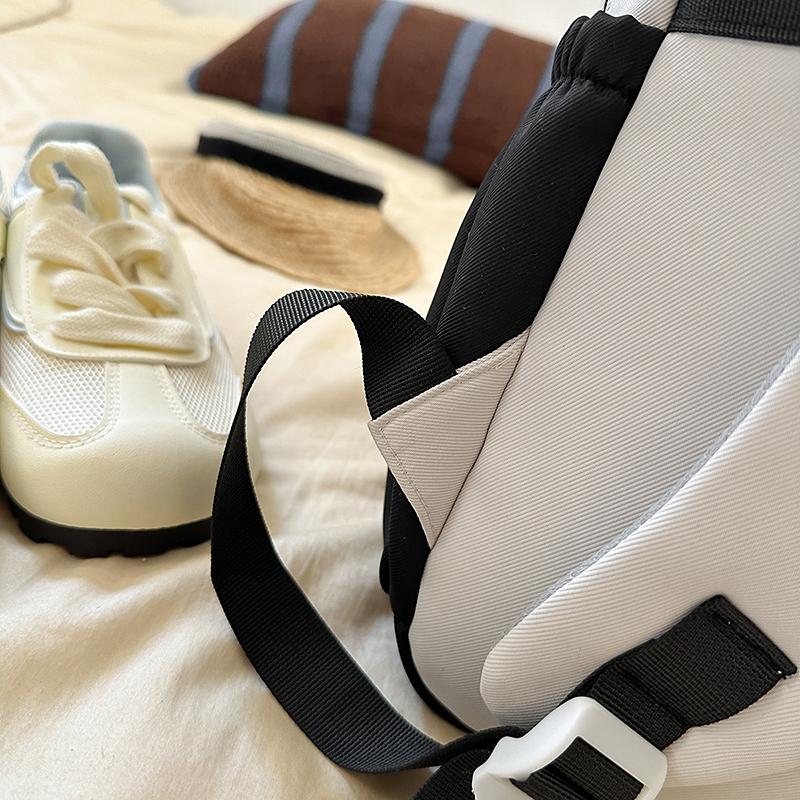 Backpack Large Capacity Student Schoolbag Color Contrast Backpack