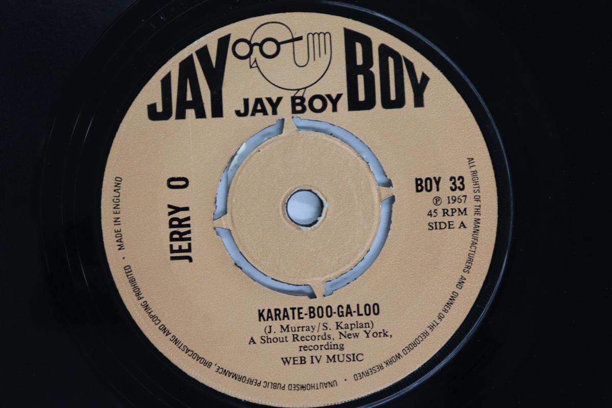 

7-дюймовая пластинка JERRY O - Karate-boo-ga-loo BOY33 JAY BOY 1971 UK Соул/Фанк Б/у