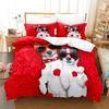 2014 Cute Dog Bedding Set Single Twin Full Queen King Size Pet Dog Bed Set Teenager Bedroom Duvetcover Sets 3D Print
