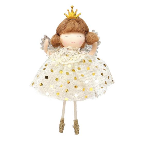 

Подвеска-брелок Ангел Декоративный Модный Тканевый Рождественский Декор для Комнаты Кукольное Украшение для Фестиваля золотистый