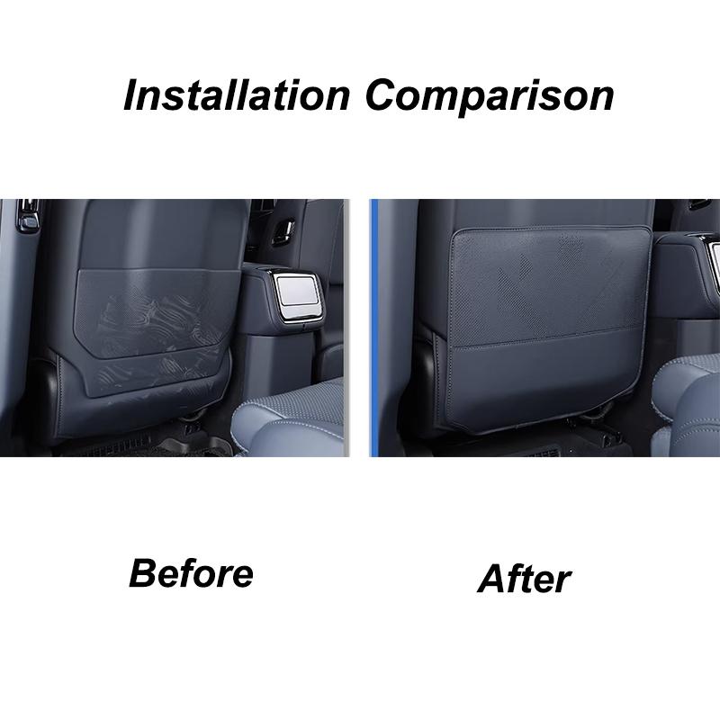 For Zeekr 9X 2025 2026 Car Leather Anti Kick Mat Pad Anti-kick Protector Mats Seat Back Protector Auto Accessories