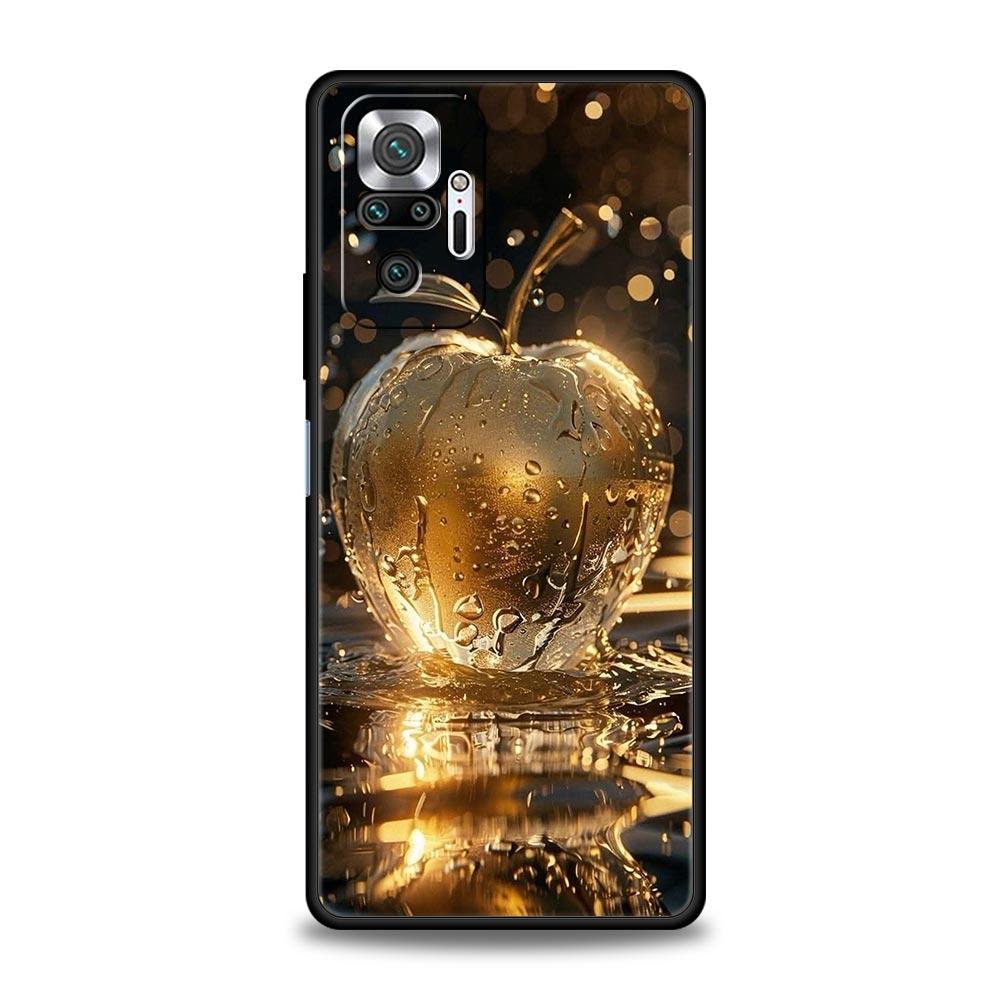 

Happy Black Apple Phone Case Cover for Redmi 14C 10C Note 15 14 13 12 10 11 K40 Pro Plus 5G Shockproof Soft TPU Shell Funda Bag Note 15ProPlus5G