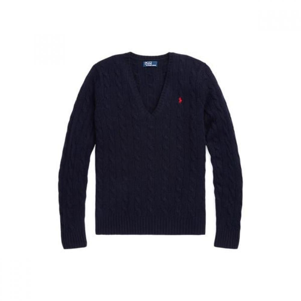 Polo Ralph Lauren Women S Cable Knit Wool caShmere V Neck Sweater wmpoSwenc020782400 S