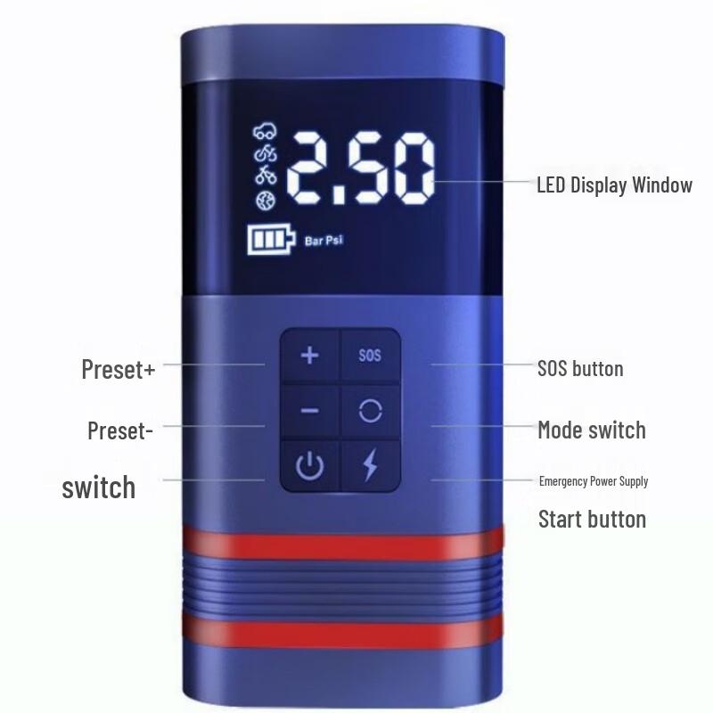 Portable Emergency Car Jump Starter & Tire Inflator