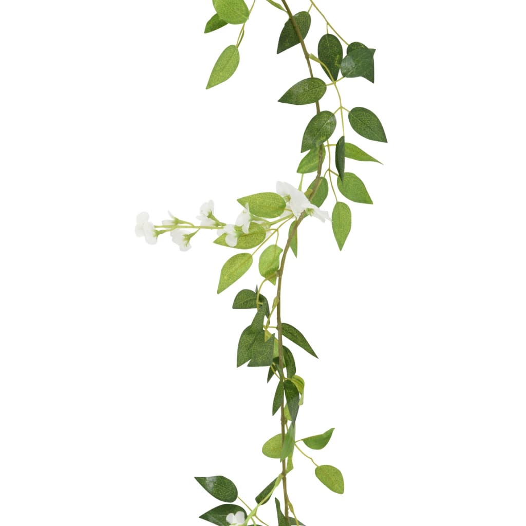 Flower Garlands Flowers 6 pcs. White 200 cm\