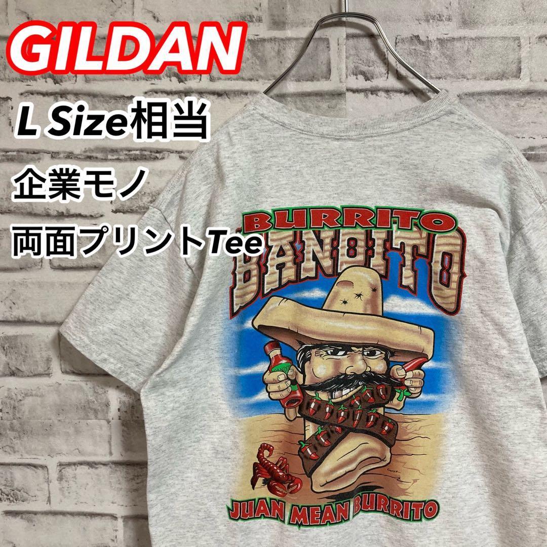 Used Rare character Tee Double-sided print Corporate item T-shirt Restaurant Mexican