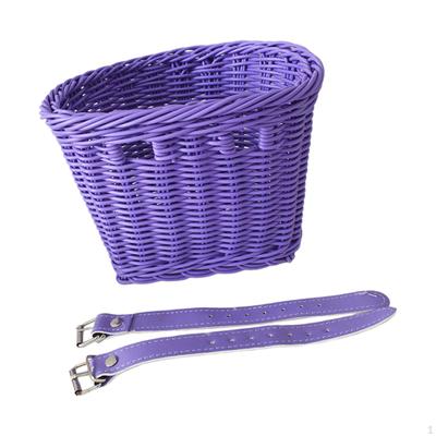 Children's Bicycle Handlebar Storage Basket PP Material Hand-Woven Universal Balance Bike Sturdy
