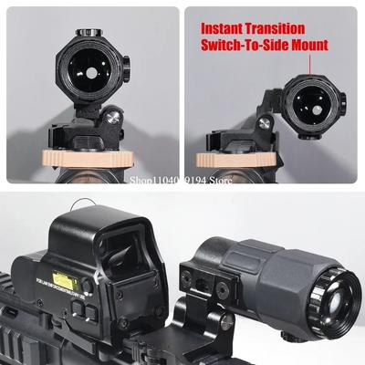 Eo**ch 558 Holographic Collimator Red Dot Sight G43/G33 3X G45 5X Magnifier Airsoft Equipments Hunting W/20mm Mount& QD Lever