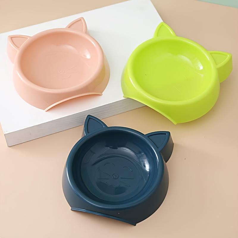 Cute Cat-Shaped Pet Feeding Bowl for Dogs and Cats - Non-Slip Base, Easy To Clean, Perfect for Small To Medium Pets