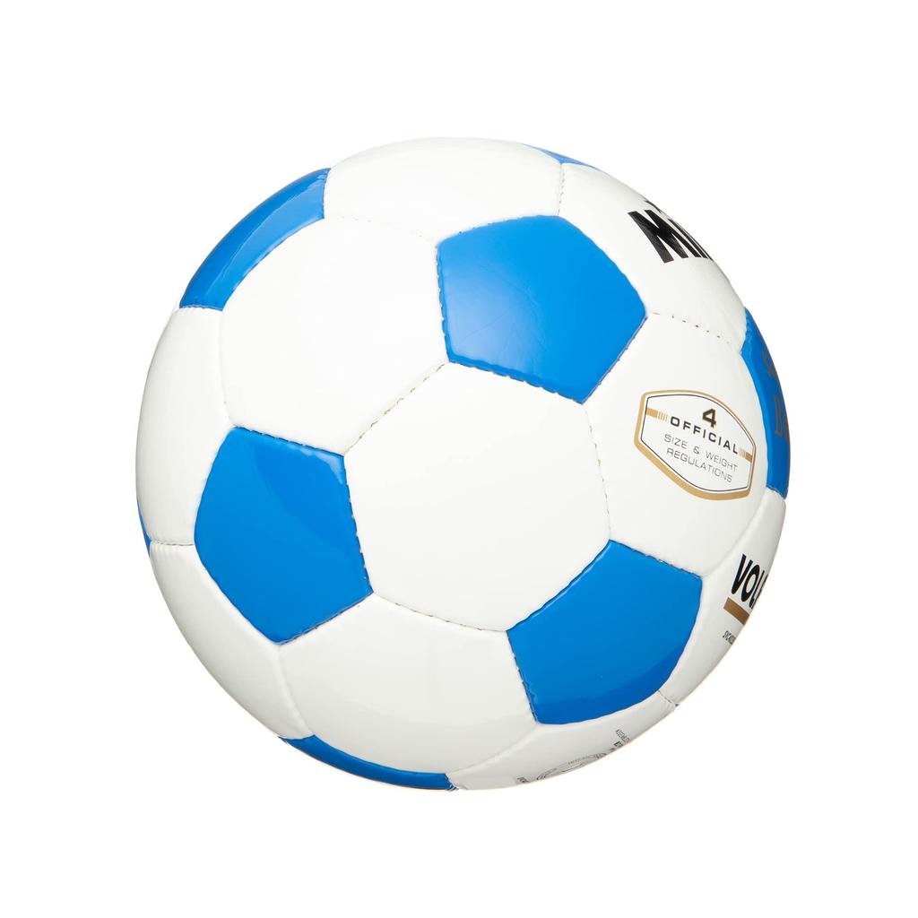 MIKASA Soccer Size Japan Football Association Certified School Recommended Internal Pressure Ball, 4, (Elementary Student), White/Blue, SVC402SBC-WB,