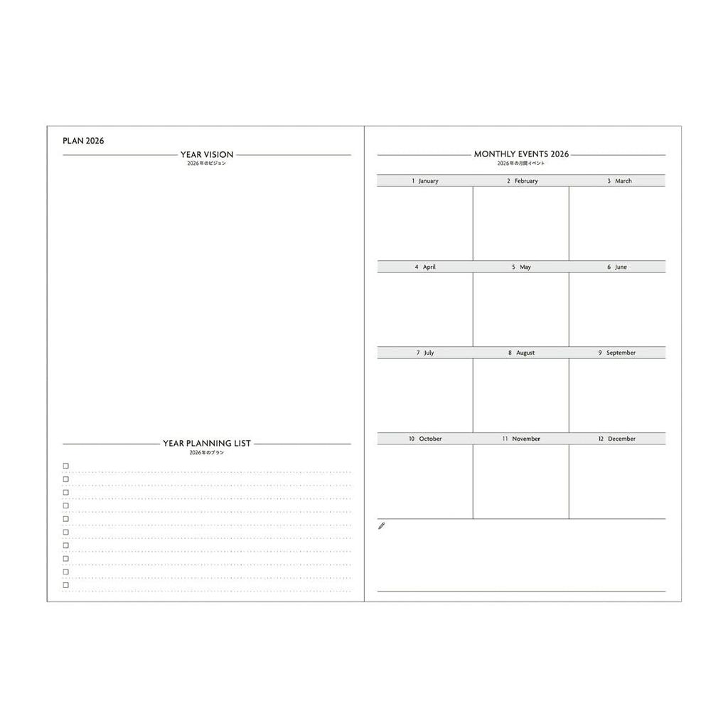 Planner Schedule April 2026 1 Page Per B6 Size EDiT 2026, Book, Start, Day, Refill, 26SDR-ETA-RFL