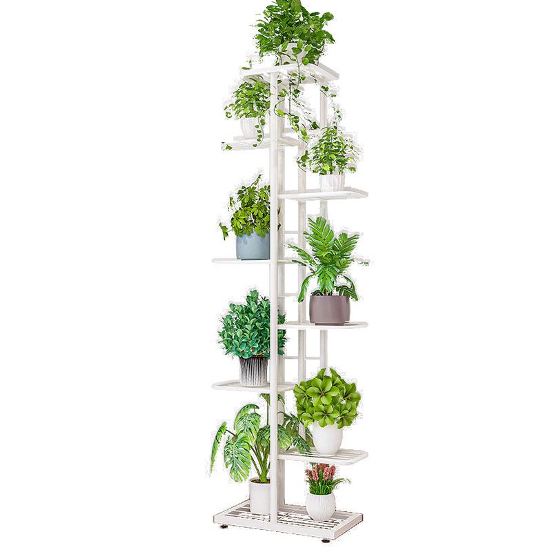 141cm 8-layers Green Plant Stand Kit Home Balcony Decoration Flower Stand Multi Layer Flower Stand Iron Flower Rack белый