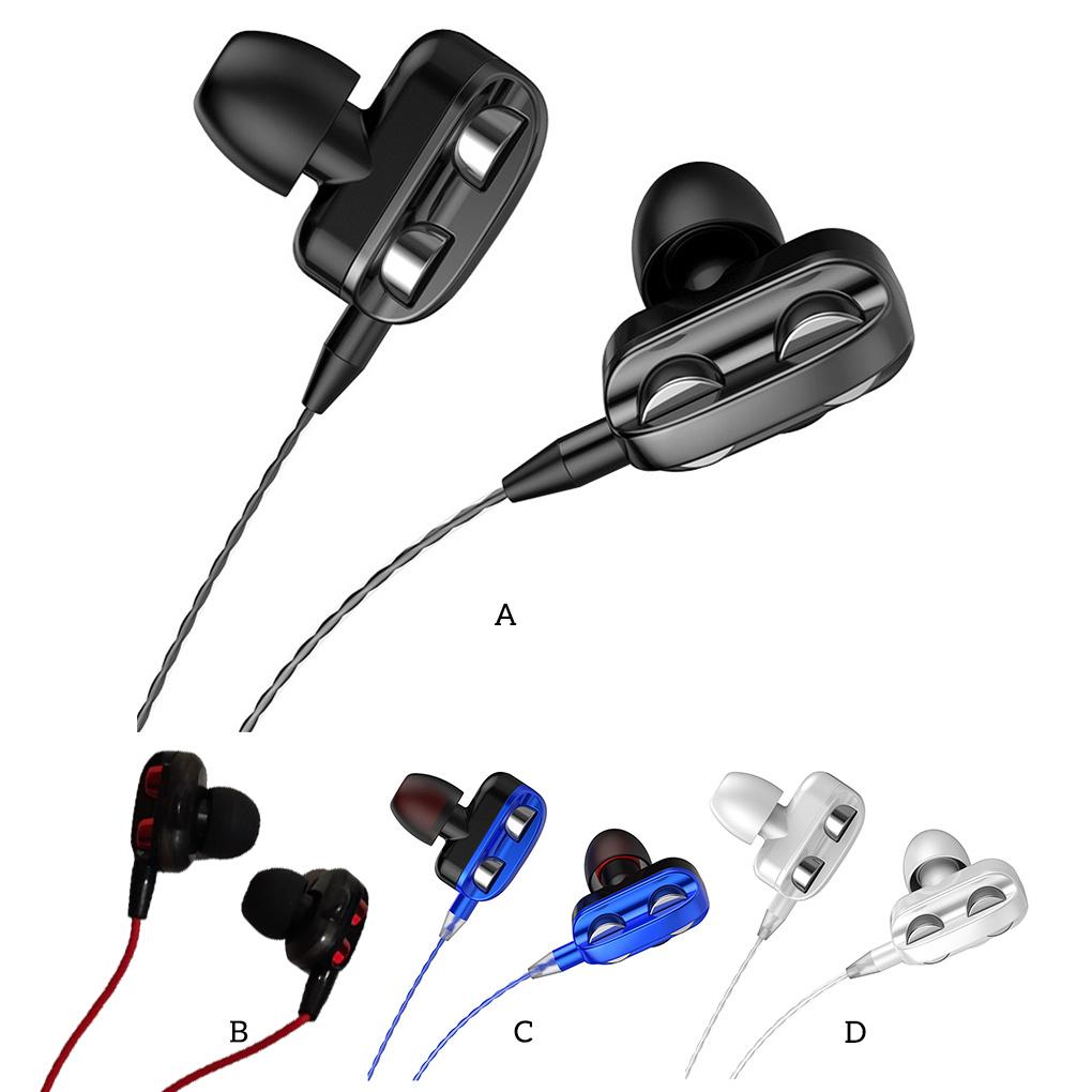 3.5mm Jack Wired Earphone with Microphone Volume Adjustable In-ear Headphone Earbuds Music Listening Headset Dual Coil Dynamic