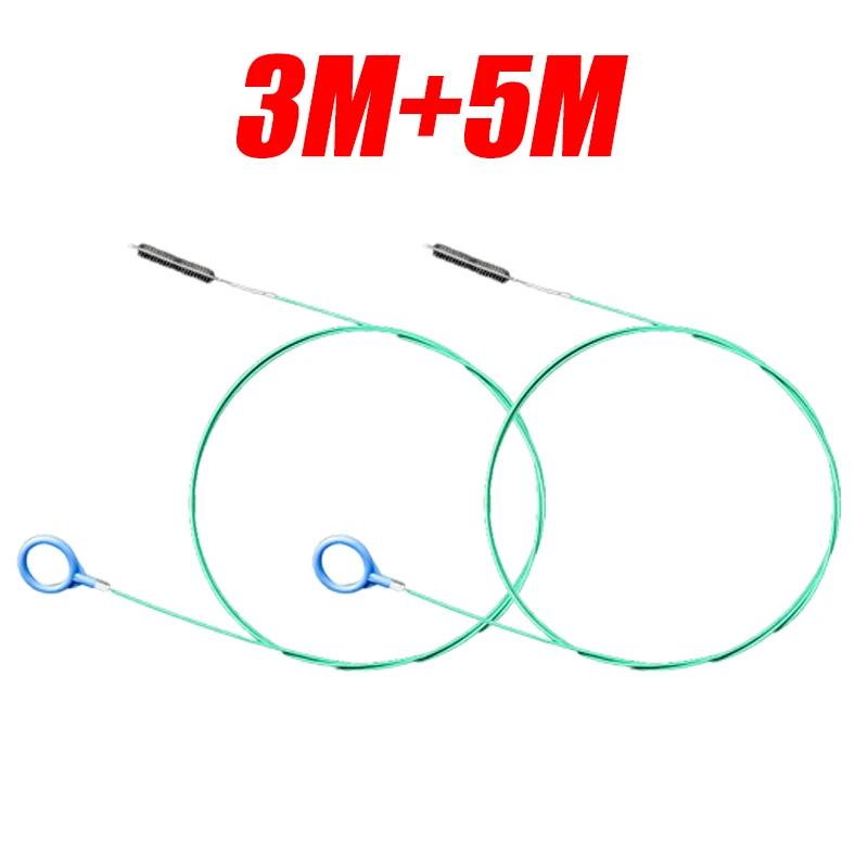 Universal Car Drain Dredge Cleaning Brush Auto Sunroof Drain Hole Clog Brush Long Hoses Cleaning Tool Drain Pipe Cleaner 3m/5m