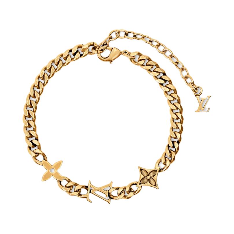 

Louis Vuitton Iconic Pattern Bracelet Men accessories Gold M03752 Box+Shopping Bag