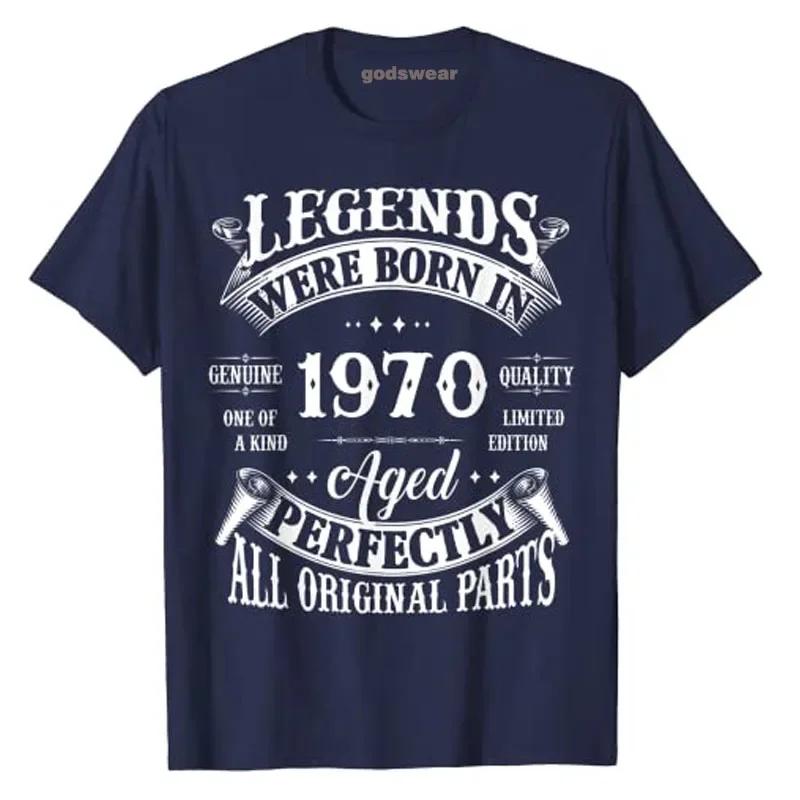 

Футболка с надписью к 55-летию, винтажная, «Легенды рождены в 1970 году», 55 лет, модный костюм, одежда на День отца, подарки для папы 4XL
