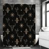 Bullhead Sun Cactus Geometric Shower Curtain, Bathroom Decorative Shower Curtain, Waterproof Shower Curtain with Hooks