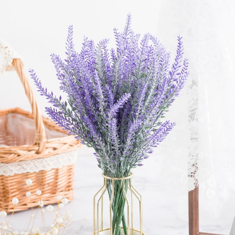 5/10pcs Plastic Lavender Artificial Plant Festival Decor Home Room Vase Indoor Outdoor Garden Furnishings Diy Wedding Supplies
