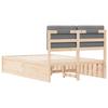 Bed Frame with Upholstered Headboard Light Grey 120 x 190 cm